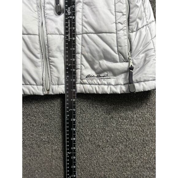 Eddie Bauer EBTEK Puffer Vest Jacket Womens Size M Gray Full Zip Primaloft - Picture 7 of 8